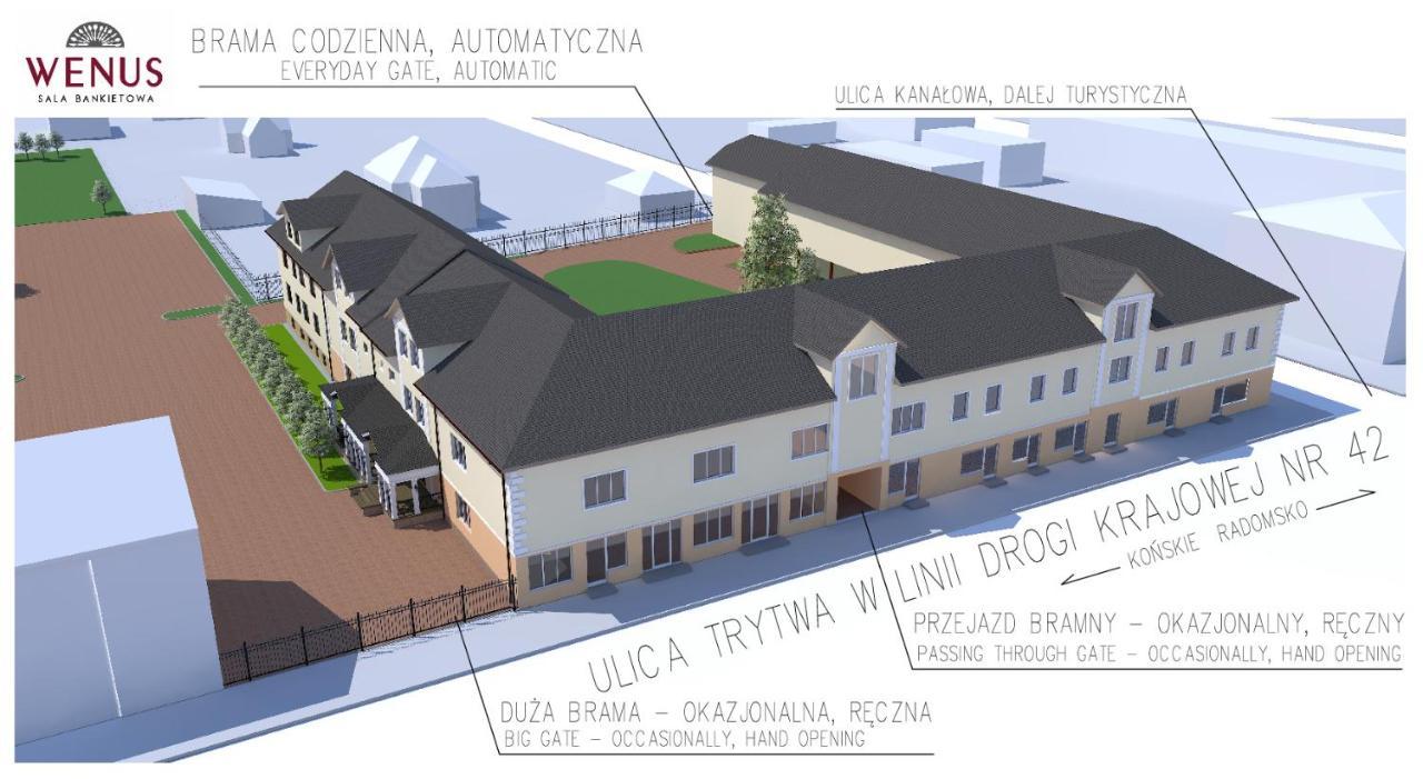 Dom Weselny Wenus Pokoje Hotelowe Przedborz Exterior foto